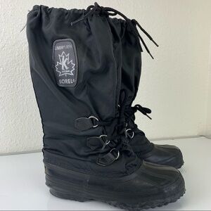 Sorel Snowlion Kaufman women Winter Boots Black Size 5 Insulated Felt Liners